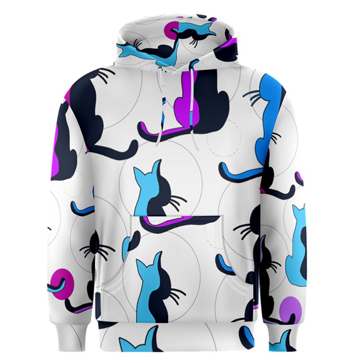 Purple abstract cats Men s Pullover Hoodie