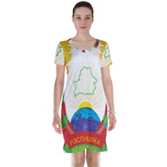 Coat Of Arms Of The Republic Of Belarus Short Sleeve Nightdress by abbeyz71