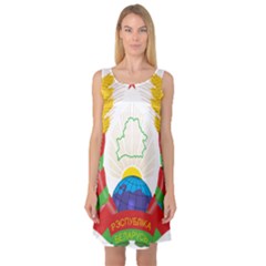 Coat Of Arms Of The Republic Of Belarus Sleeveless Satin Nightdress by abbeyz71