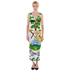 Coat Of Arms Of Belize Fitted Maxi Dress by abbeyz71