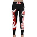 Red abstract cat Classic Yoga Leggings View1