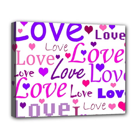 Love Pattern Deluxe Canvas 20  X 16  