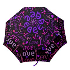 Love Pattern 2 Folding Umbrellas by Valentinaart