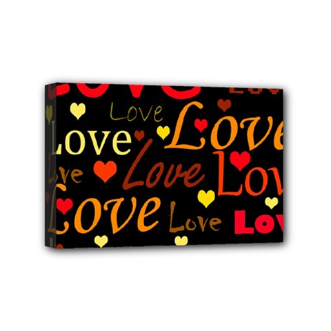 Love Pattern 3 Mini Canvas 6  X 4  by Valentinaart