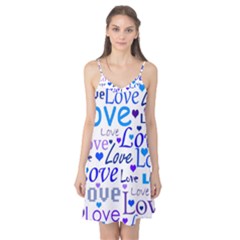 Blue And Purple Love Pattern Camis Nightgown by Valentinaart