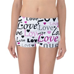 Love Pattern - Magenta Reversible Bikini Bottoms by Valentinaart