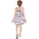 Love pattern - magenta Kids  Sleeveless Dress View2