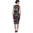 Red Love pattern Classic Sleeveless Midi Dress View2