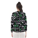 Green Valentine s day pattern Hooded Wind Breaker (Women) View2