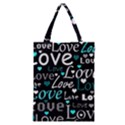 Valentine s day pattern - cyan Classic Tote Bag View1