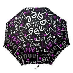 Valentine s Day Pattern - Purple Folding Umbrellas by Valentinaart