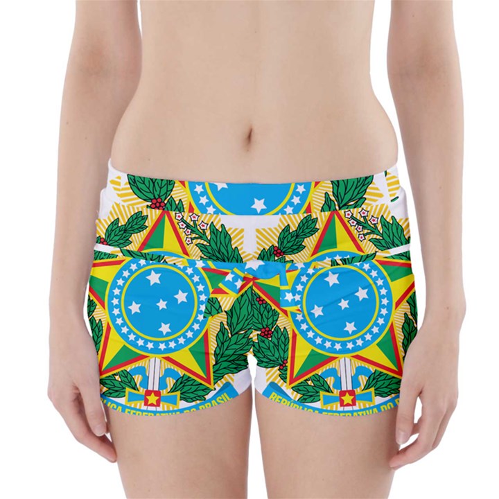 Coat of Arms of Brazil Boyleg Bikini Wrap Bottoms