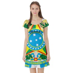 Coat Of Arms Of Brazil, 1971-1992 Short Sleeve Skater Dress