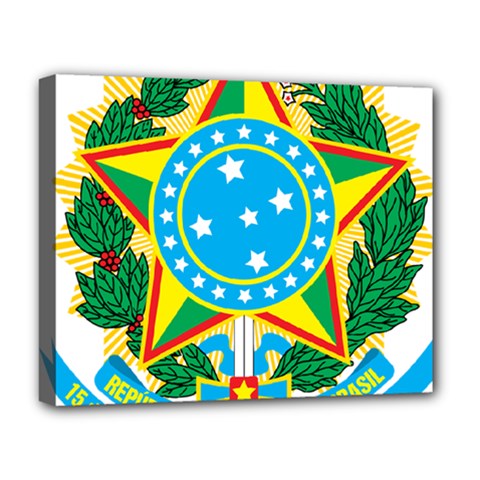Coat Of Arms Of Brazil, 1968-1971 Deluxe Canvas 20  X 16  