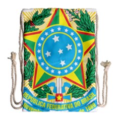 Coat Of Arms Of Brazil, 1968-1971 Drawstring Bag (large) by abbeyz71