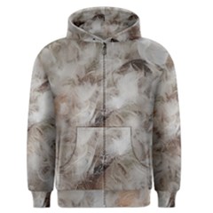 Down Comforter Feathers Goose Duck Feather Photography Men s Zipper Hoodie by yoursparklingshop