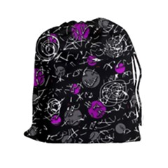 Purple mind Drawstring Pouches (XXL)