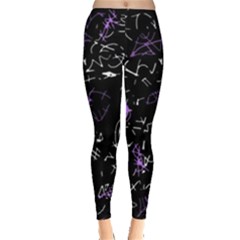 Abstract Mind - Purple Leggings  by Valentinaart