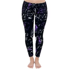 Abstract Mind - Purple Classic Winter Leggings by Valentinaart