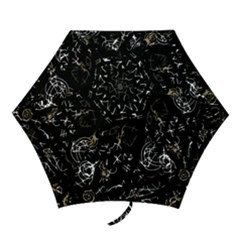 Abstract Mind - Brown Mini Folding Umbrellas by Valentinaart