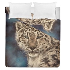 Snow Leopard Duvet Cover Double Side (Queen Size)