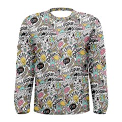 Communication Web Seamless Pattern Men s Long Sleeve Tee by kostolom3000shop