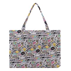 Communication Web Seamless Pattern Medium Tote Bag by kostolom3000shop