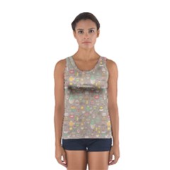 Tea Party Pattern Women s Sport Tank Top  by kostolom3000shop