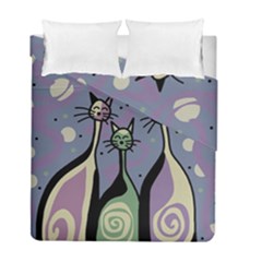 Cats Duvet Cover Double Side (full/ Double Size) by Valentinaart