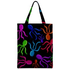 Colorful Octopuses Pattern Zipper Classic Tote Bag by Valentinaart