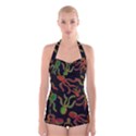 Octopuses pattern 4 Boyleg Halter Swimsuit  View1