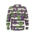 Purple and green elegant pattern Kids  Sweatshirt View2