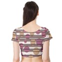 Simple decorative pattern Short Sleeve Crop Top (Tight Fit) View2