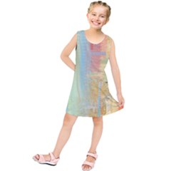 Unique Abstract In Green, Blue, Orange, Gold Kids  Tunic Dress by digitaldivadesigns