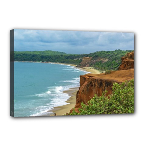 Aerial Seascape Scene Pipa Brazil Canvas 18  X 12  by dflcprints