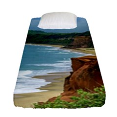 Aerial Seascape Scene Pipa Brazil Fitted Sheet (single Size) by dflcprints