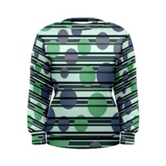 Green Simple Pattern Women s Sweatshirt by Valentinaart