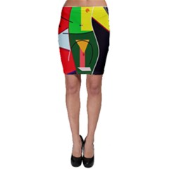 Abstract Lady Bodycon Skirt by Valentinaart