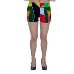 Abstract Lady Skinny Shorts by Valentinaart