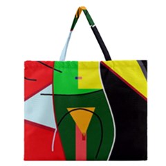 Abstract Lady Zipper Large Tote Bag by Valentinaart