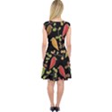 Flowers and birds  Capsleeve Midi Dress View2