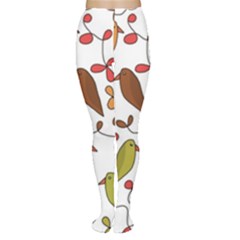 Birds And Flowers 3 Women s Tights by Valentinaart