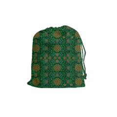 Magic Peacock Night Drawstring Pouches (medium) 