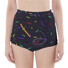 Colorful Beauty High-waisted Bikini Bottoms by Moma