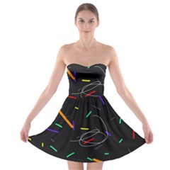 Colorful Beauty Strapless Bra Top Dress