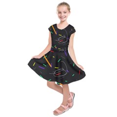 Colorful Beauty Kids  Short Sleeve Dress by Moma