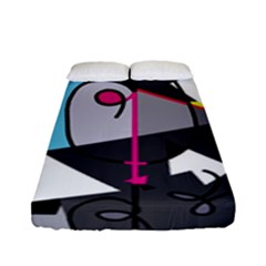 Abstract Bird Fitted Sheet (full/ Double Size) by Moma