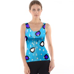 Rainy Day - Blue Tank Top by Moma