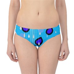 Rainy Day - Blue Hipster Bikini Bottoms by Moma