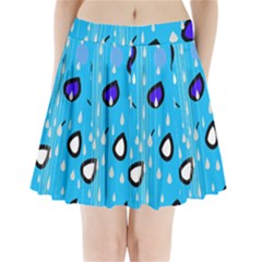 Rainy Day - Blue Pleated Mini Skirt by Moma
